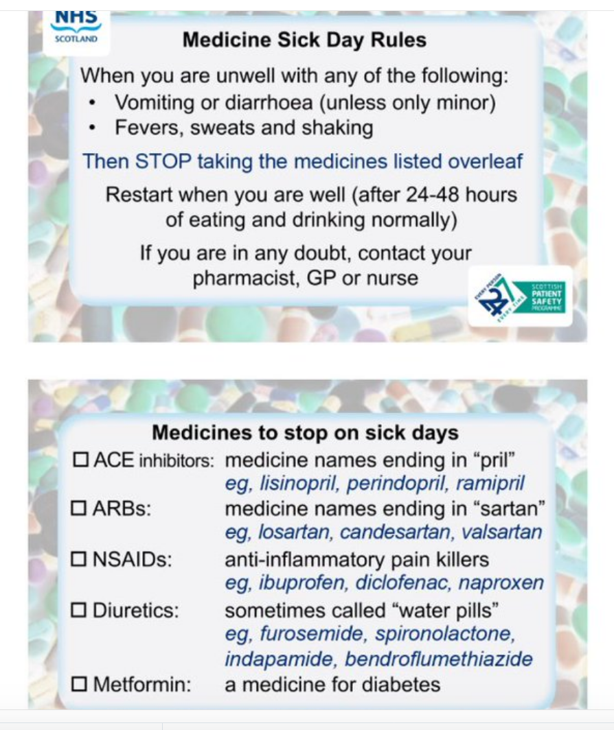 If you get ill, will you follow these “Medicine Sick Day Rules